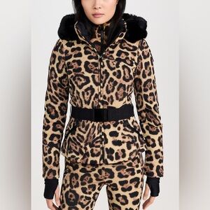 NWT Goldbergh Felis Down Ski Jacket 8 Jaguar Belted M Leopard NEW Puffer Jungle